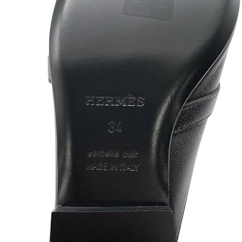 エルメス ミュール オズ OZ レザー レディースサイズ34 HERMES 靴 黒