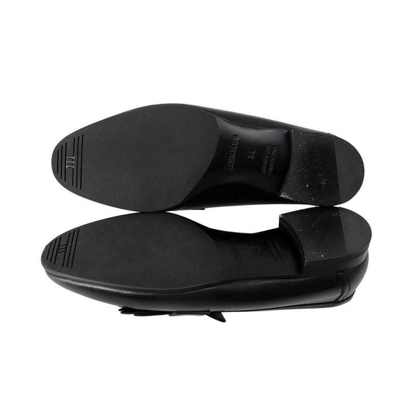 エルメス モカシン ロワイヤル レザー レディースサイズ34 HERMES 靴 黒