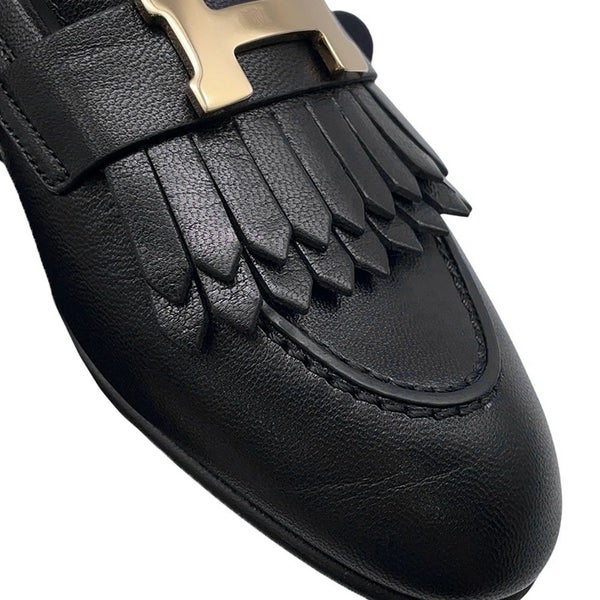 エルメス モカシン ロワイヤル レザー レディースサイズ34 HERMES 靴 黒