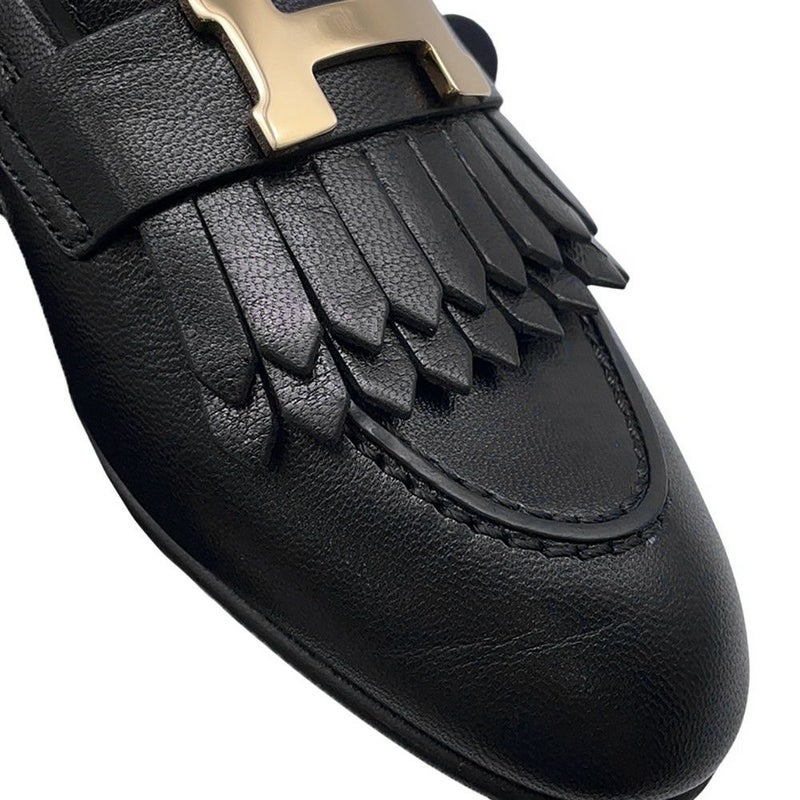 エルメス モカシン ロワイヤル レザー レディースサイズ34 HERMES 靴 黒