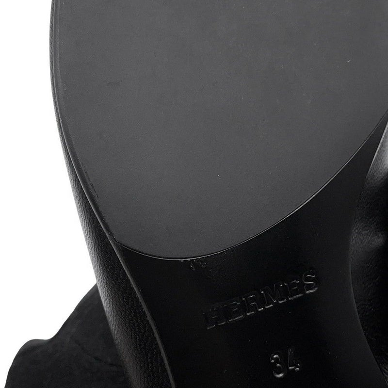 エルメス モカシン ロワイヤル レザー レディースサイズ34 HERMES 靴 黒