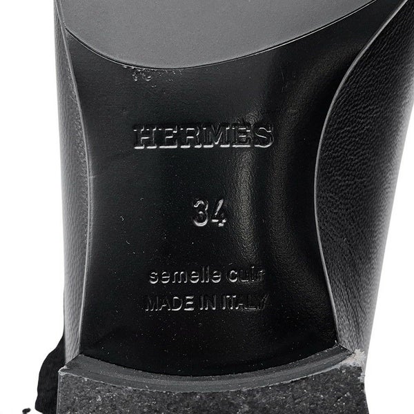 エルメス モカシン ロワイヤル レザー レディースサイズ34 HERMES 靴 黒