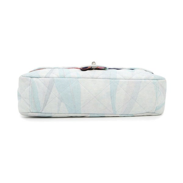 シャネル チェーンショルダーバッグ マトラッセ30 ココマーク ジャングル デニム ダブルチェーン コットン CHANEL