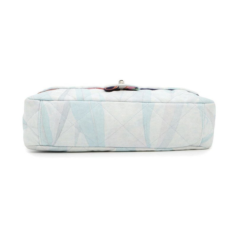 シャネル チェーンショルダーバッグ マトラッセ30 ココマーク ジャングル デニム ダブルチェーン コットン CHANEL