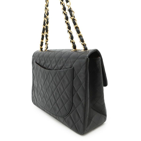 シャネル チェーンショルダーバッグ デカマトラッセ34 ココマーク ラムスキン A01094 CHANEL デカマト 黒