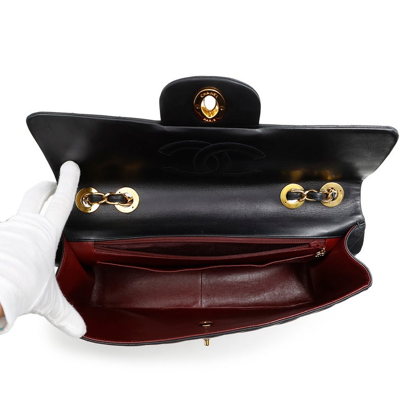 シャネル チェーンショルダーバッグ デカマトラッセ34 ココマーク ラムスキン A01094 CHANEL デカマト 黒