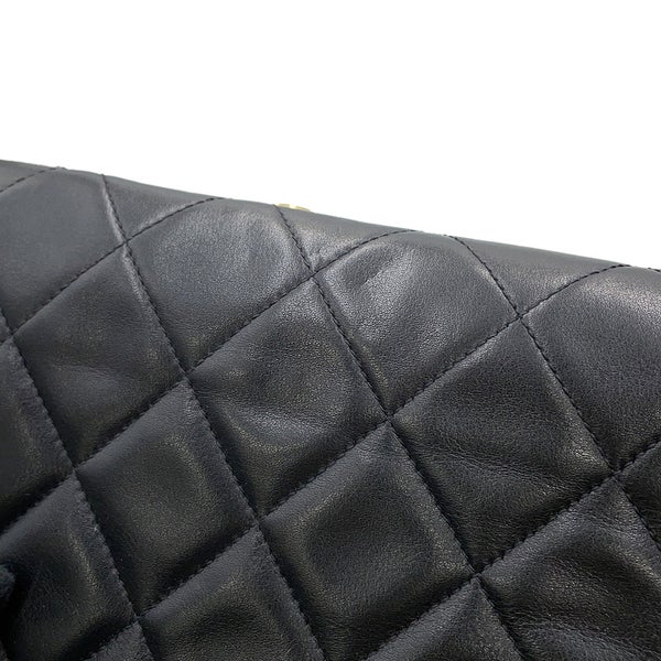 シャネル チェーンショルダーバッグ デカマトラッセ34 ココマーク ラムスキン A01094 CHANEL デカマト 黒