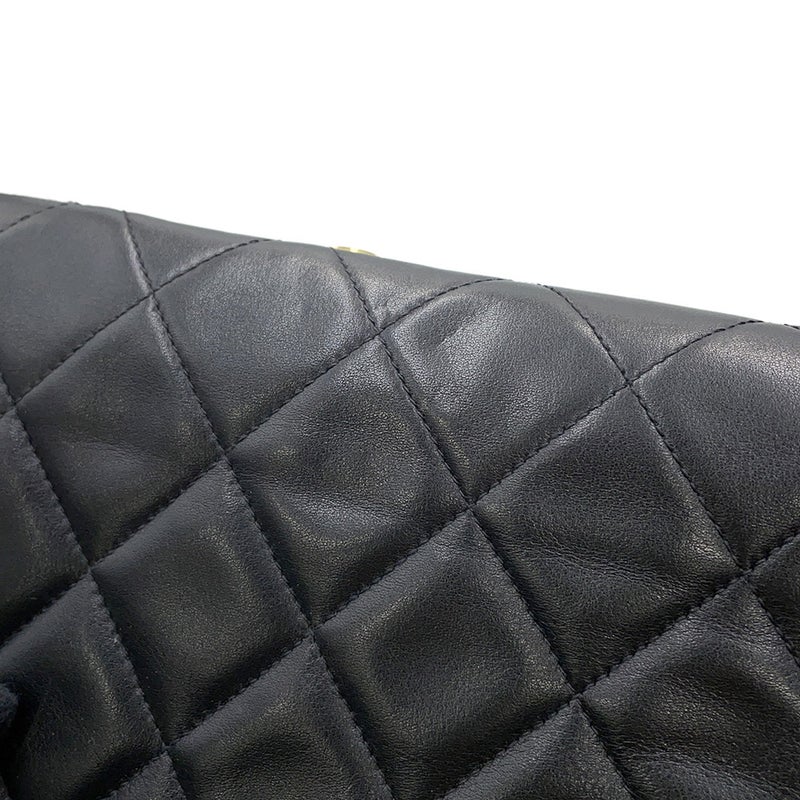 シャネル チェーンショルダーバッグ デカマトラッセ34 ココマーク ラムスキン A01094 CHANEL デカマト 黒