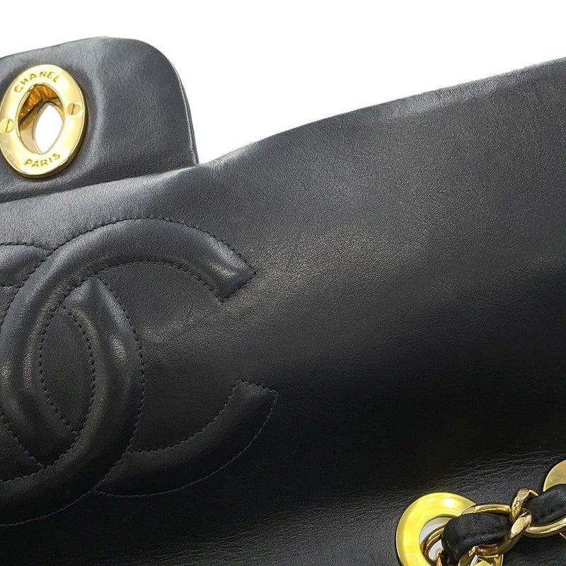 シャネル チェーンショルダーバッグ デカマトラッセ34 ココマーク ラムスキン A01094 CHANEL デカマト 黒