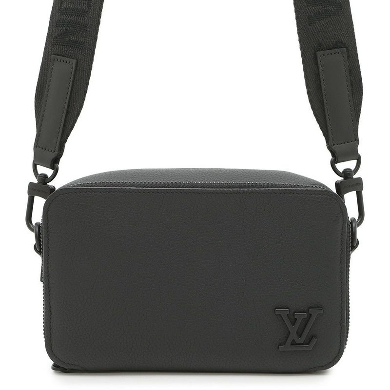 ルイヴィトン ショルダーバッグ グレインカーフレザー アルファ・ウェアラブル ウォレット M59161 LOUIS VUITTON 黒 ブラック