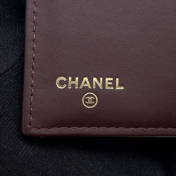 シャネル 長財布 クラシック ロング フラップ ウォレット マトラッセ ココマーク キャビアスキン CHANEL 三つ折り財布 黒