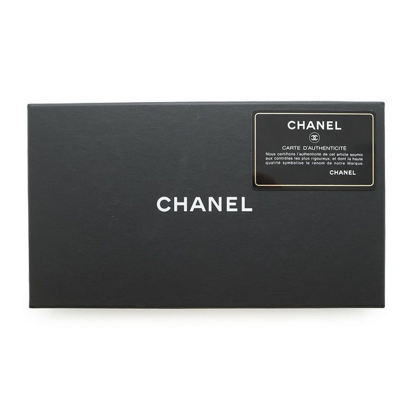 シャネル 長財布 クラシック ロング フラップ ウォレット マトラッセ ココマーク キャビアスキン CHANEL 三つ折り財布 黒