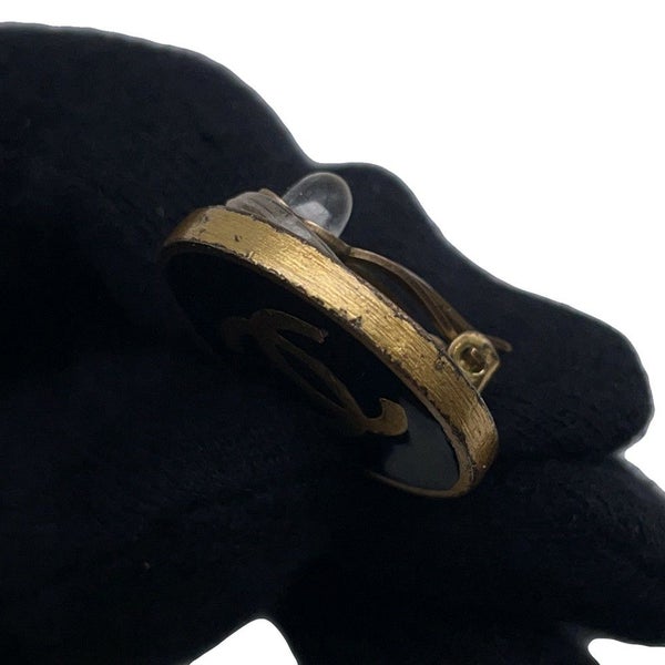 シャネル イヤリング ココマーク ラウンド メタル 01P CHANEL アクセサリー 黒