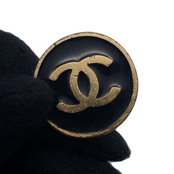 シャネル イヤリング ココマーク ラウンド メタル 01P CHANEL アクセサリー 黒