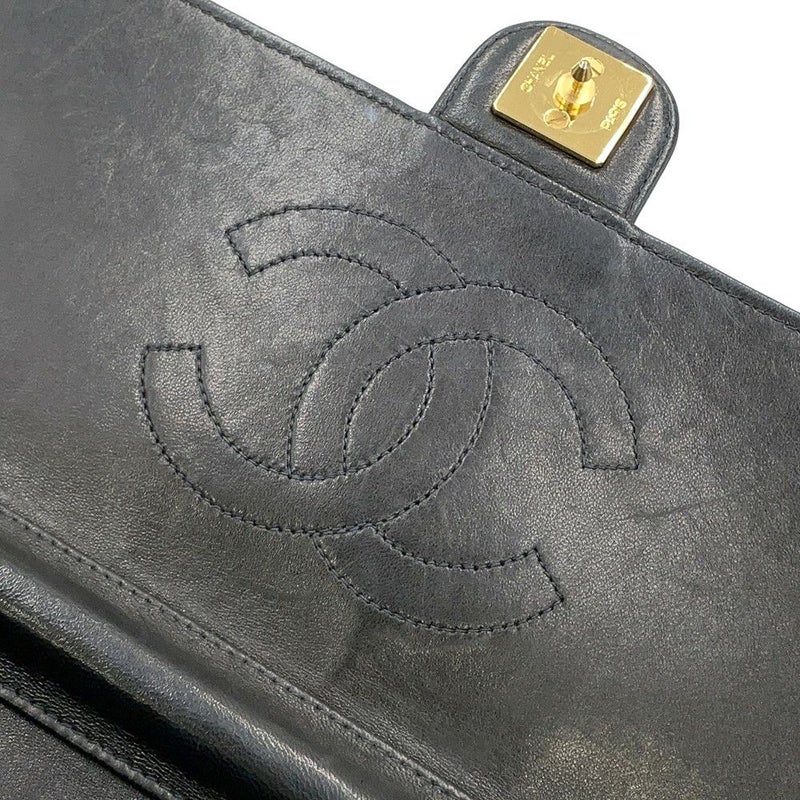 シャネル チェーンショルダーバッグ マトラッセ ココマーク プッシュロック ラムスキン A03570 CHANEL 黒