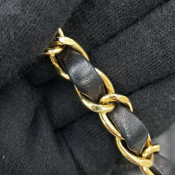 シャネル チェーンショルダーバッグ マトラッセ ココマーク プッシュロック ラムスキン A03570 CHANEL 黒