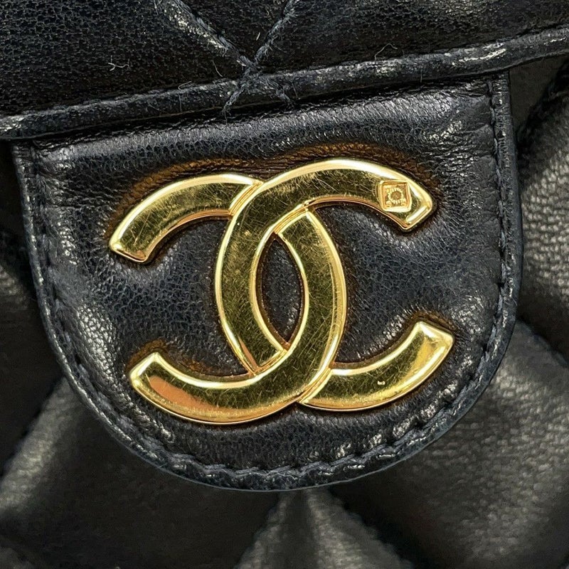 シャネル チェーンショルダーバッグ マトラッセ ココマーク プッシュロック ラムスキン A03570 CHANEL 黒