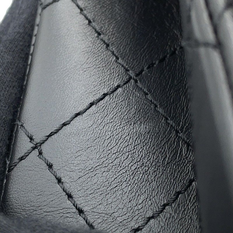 シャネル チェーンショルダーバッグ マトラッセ 2.55 ダブルフラップ エイジドカーフレザー A37590 CHANEL 黒