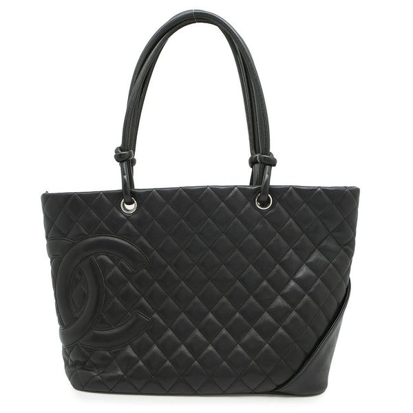 シャネル トートバッグ カンボンライン ラージトート ココマーク レザー A25169 CHANEL 黒