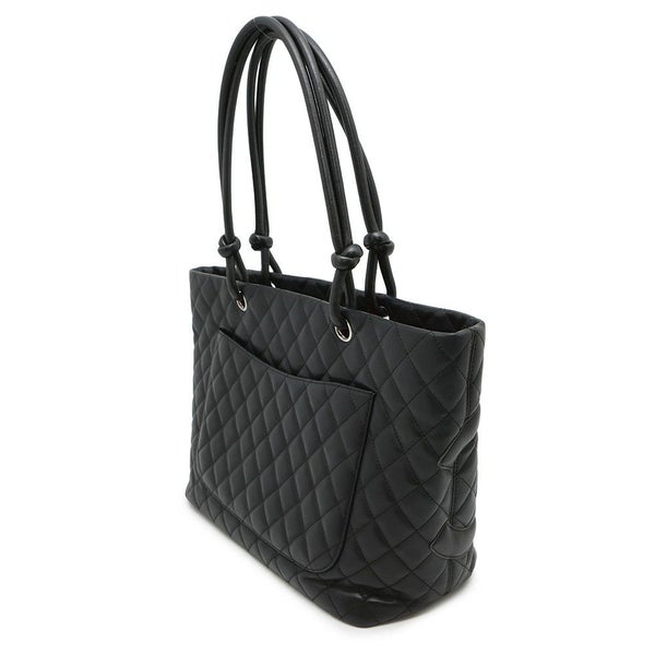 シャネル トートバッグ カンボンライン ラージトート ココマーク レザー A25169 CHANEL 黒