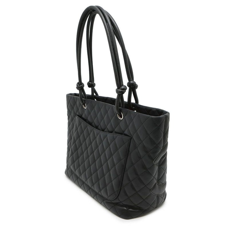 シャネル トートバッグ カンボンライン ラージトート ココマーク レザー A25169 CHANEL 黒