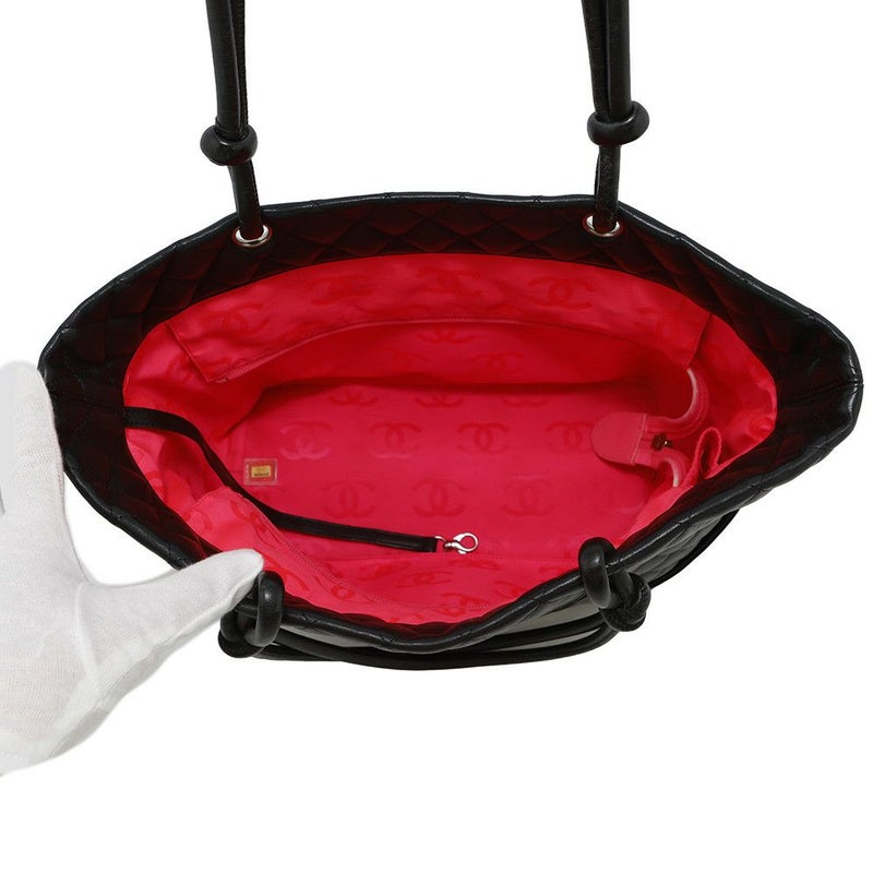 シャネル トートバッグ カンボンライン ラージトート ココマーク レザー A25169 CHANEL 黒