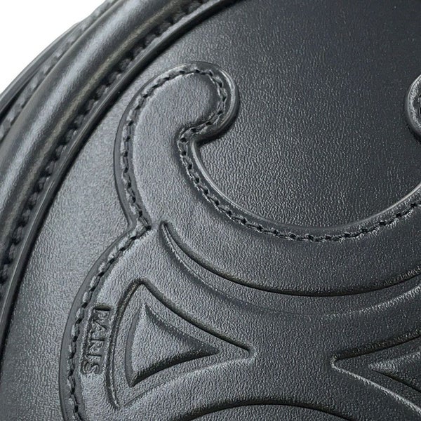 セリーヌ ショルダーバッグ オーバルパース キュイルトリオンフ 10I703 CELINE 黒