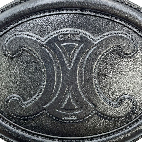 セリーヌ ショルダーバッグ オーバルパース キュイルトリオンフ 10I703 CELINE 黒