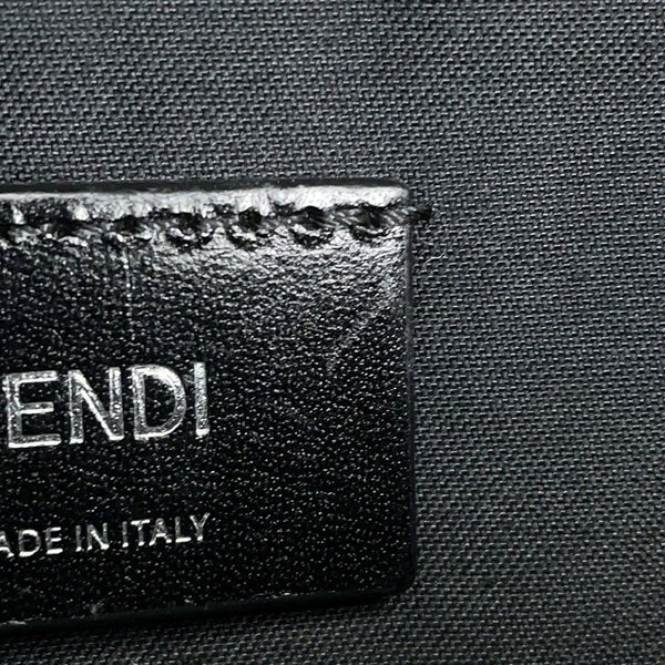 フェンディ ボディバッグ ズッカ柄 PVC レザー 7VA434 FENDI ウエストバッグ ウエストポーチ 黒