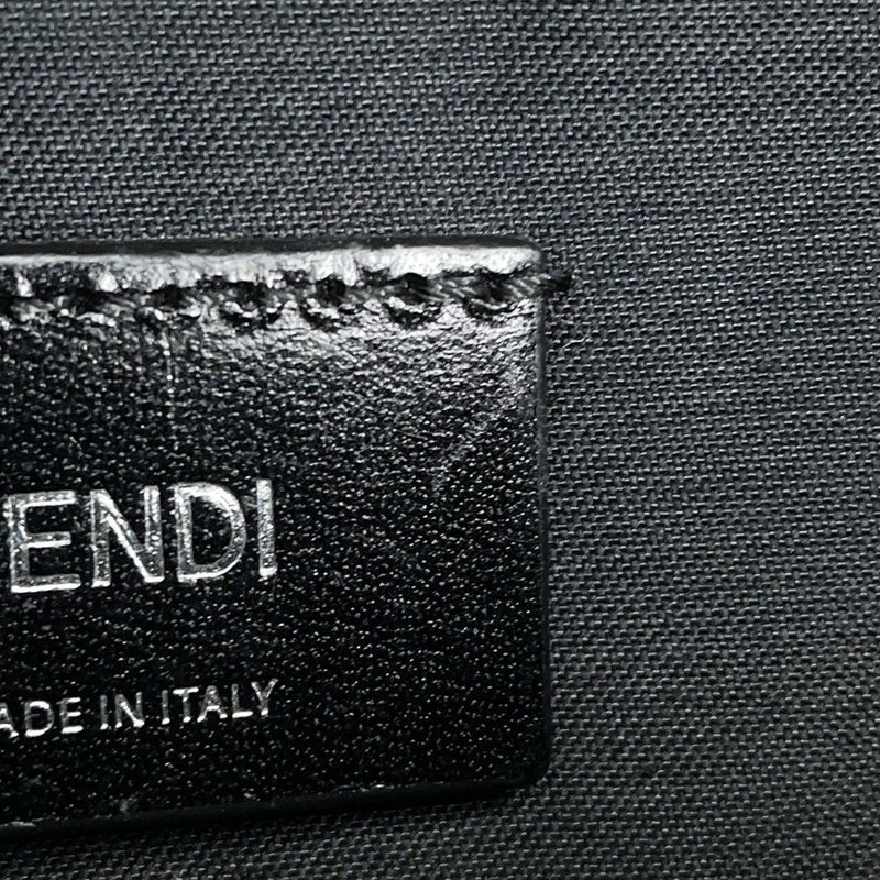 フェンディ ボディバッグ ズッカ柄 PVC レザー 7VA434 FENDI ウエストバッグ ウエストポーチ 黒