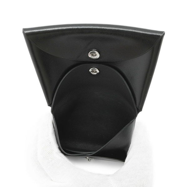 エルメス コインケース カルヴィ デュオ ブラック/シルバー金具 ボックスカーフ W刻印 財布 黒