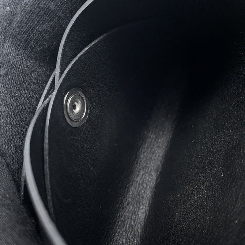 エルメス コインケース カルヴィ デュオ ブラック/シルバー金具 ボックスカーフ W刻印 財布 黒