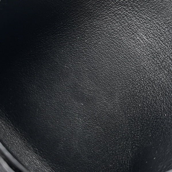 エルメス コインケース カルヴィ デュオ ブラック/シルバー金具 ボックスカーフ W刻印 財布 黒