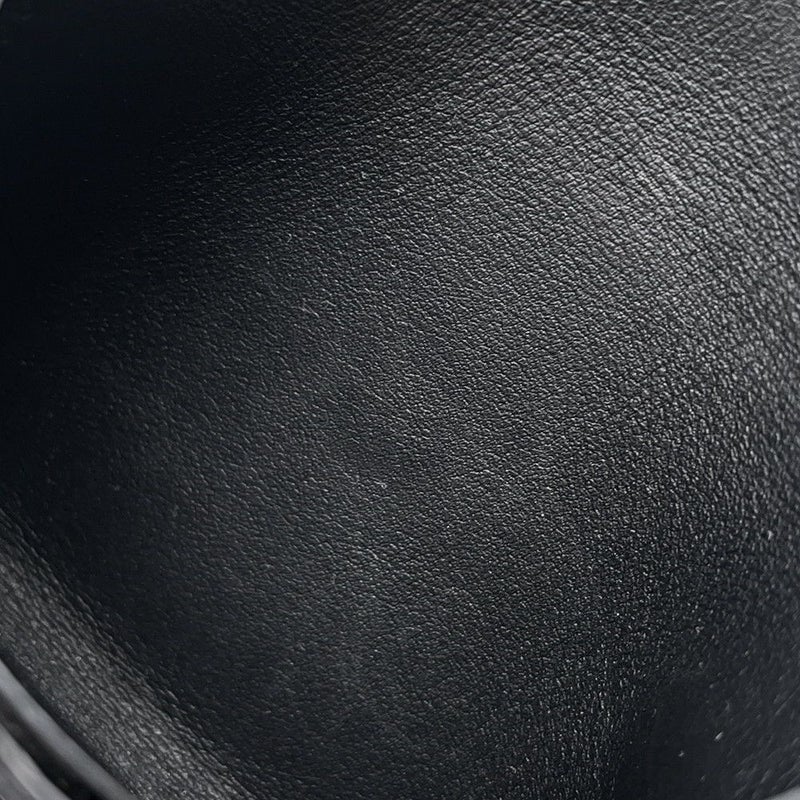 エルメス コインケース カルヴィ デュオ ブラック/シルバー金具 ボックスカーフ W刻印 財布 黒