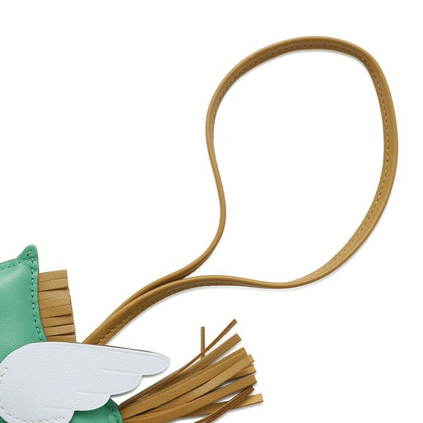 エルメス バッグチャーム ロデオPM ペガサス ミント/セサミ/ブルーブリュム ラムスキン B刻印