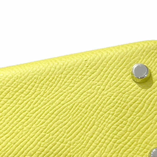 エルメス ハンドバッグ ミニケリー 外縫い ライム/シルバー金具 エプソン B刻印 HERMES Kelly 2wayバッグ