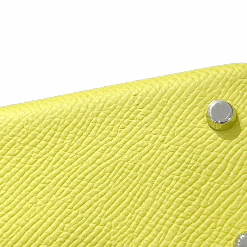 エルメス ハンドバッグ ミニケリー 外縫い ライム/シルバー金具 エプソン B刻印 HERMES Kelly 2wayバッグ