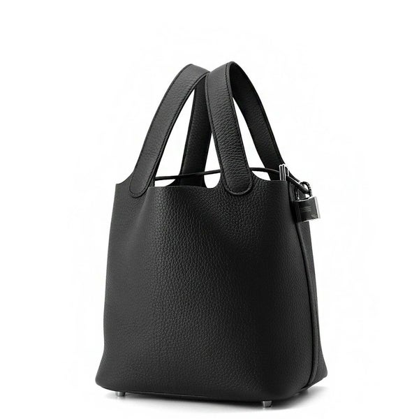 エルメス ハンドバッグ ピコタンロックPM ブラック/シルバー金具 トリヨンクレマンス K刻印 HERMES トートバッグ 黒