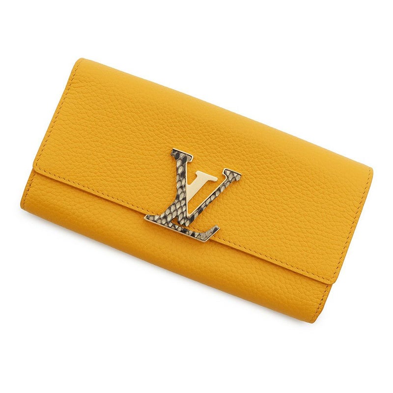 ルイヴィトン 長財布 トリヨンレザー/パイソン ポルトフォイユ・カプシーヌ N81415 LOUIS VUITTON