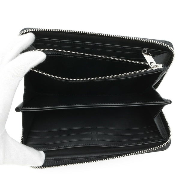 ルイヴィトン 長財布 モノグラム マヒナ ジッピー・ウォレット M61867 LOUIS VUITTON ブラック 黒