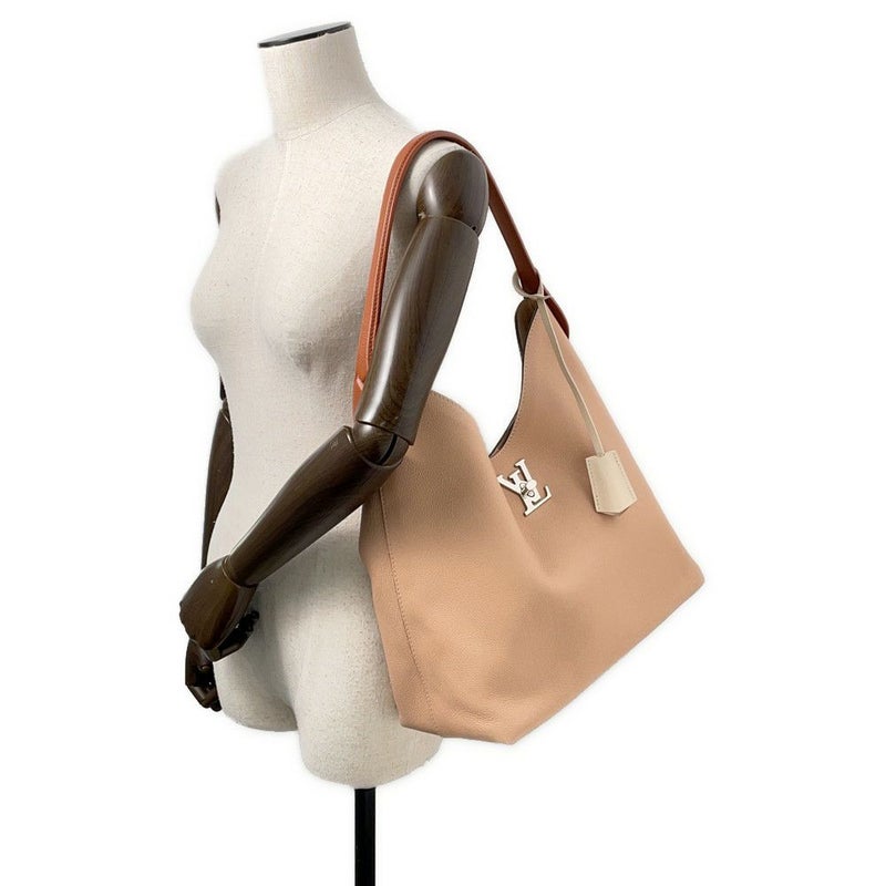 ルイヴィトン ショルダーバッグ レザー ロックミーホーボー M44330 LOUIS VUITTON ベージュ