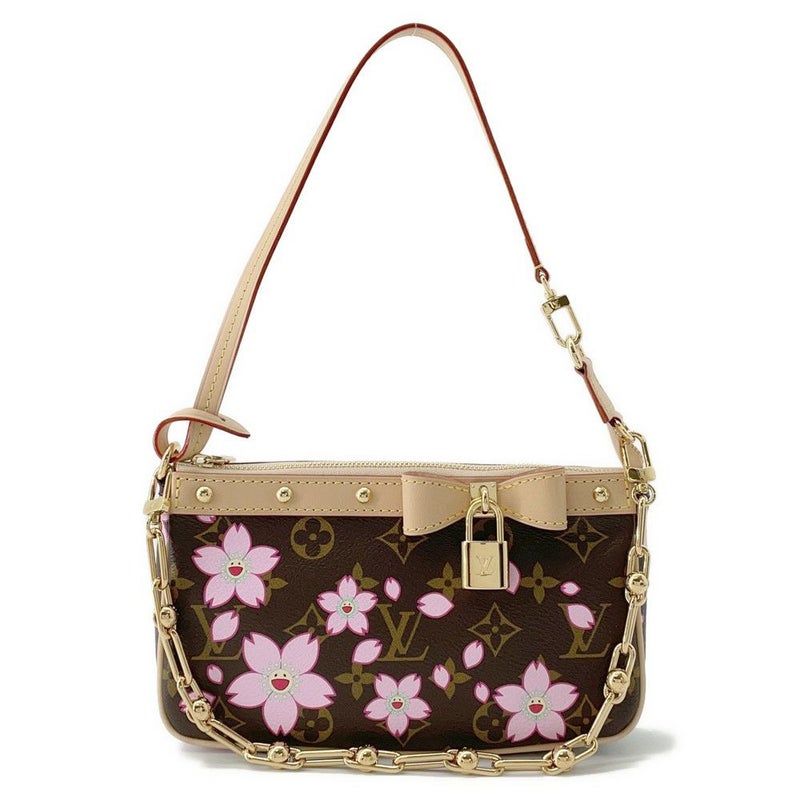 ルイヴィトン ハンドバッグ モノグラム・チェリーブロッサム LV × TM ポシェット･アクセソワール M13666 ポーチ 村上隆