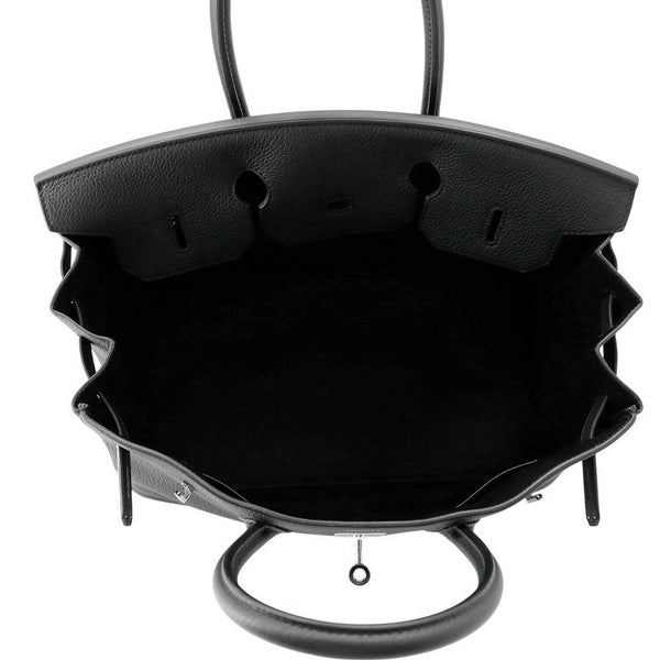 エルメス バーキン35 ブラック/シルバー金具 トゴ W刻印 HERMES Birkin ハンドバッグ 黒