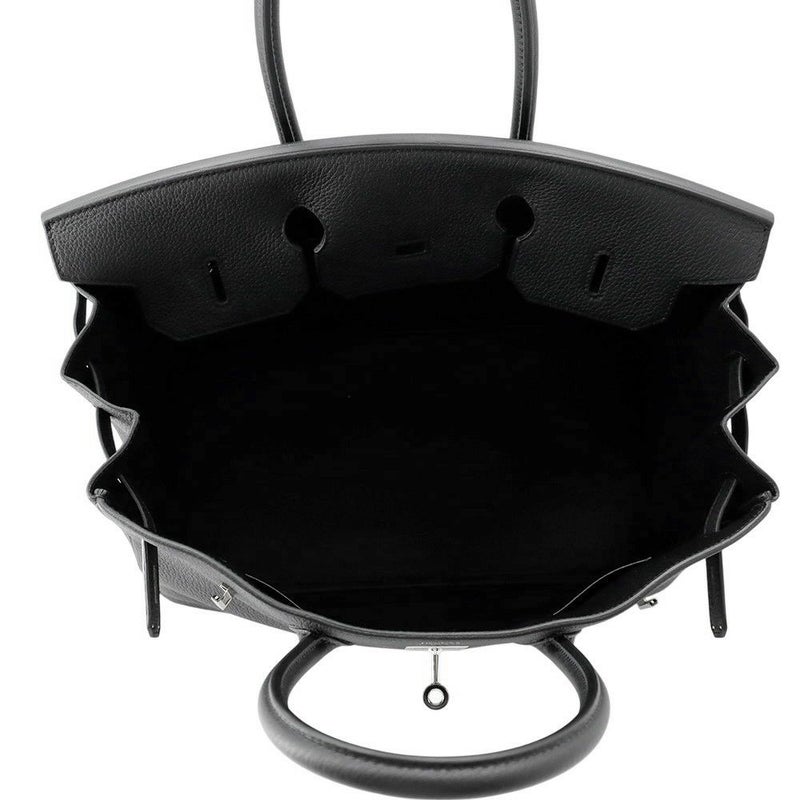 エルメス バーキン35 ブラック/シルバー金具 トゴ W刻印 HERMES Birkin ハンドバッグ 黒