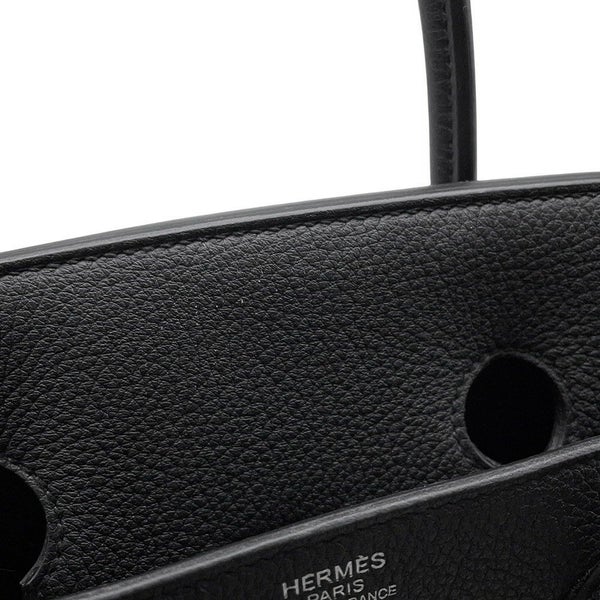 エルメス バーキン35 ブラック/シルバー金具 トゴ W刻印 HERMES Birkin ハンドバッグ 黒