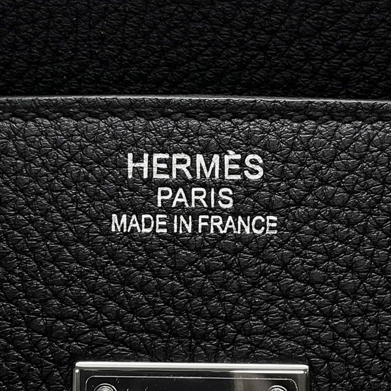 エルメス バーキン35 ブラック/シルバー金具 トゴ W刻印 HERMES Birkin ハンドバッグ 黒