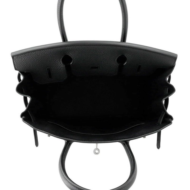 エルメス バーキン30 ブラック/マットシルバー金具 トゴ K刻印 HERMES Birkin ハンドバッグ 黒