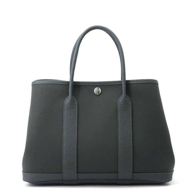 エルメス トートバッグ ガーデンパーティTPM ヴェールマングローブ/シルバー金具 トワルオフィシエ/ネゴンダ K刻印