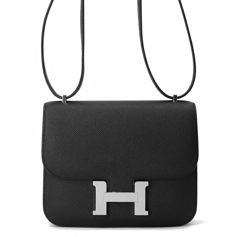 エルメス ショルダーバッグ ミニ コンスタンス3 ブラック/シルバー金具 エプソン K刻印 HERMES Constance 黒