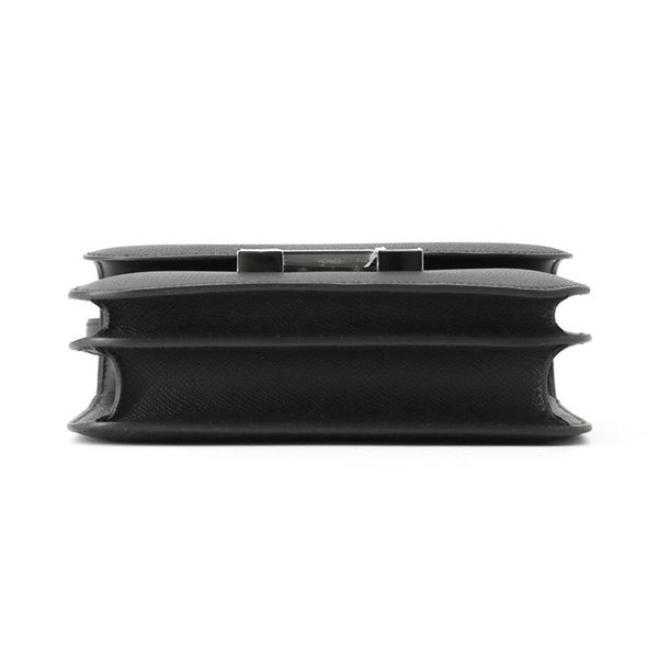 エルメス ショルダーバッグ ミニ コンスタンス3 ブラック/シルバー金具 エプソン K刻印 HERMES Constance 黒